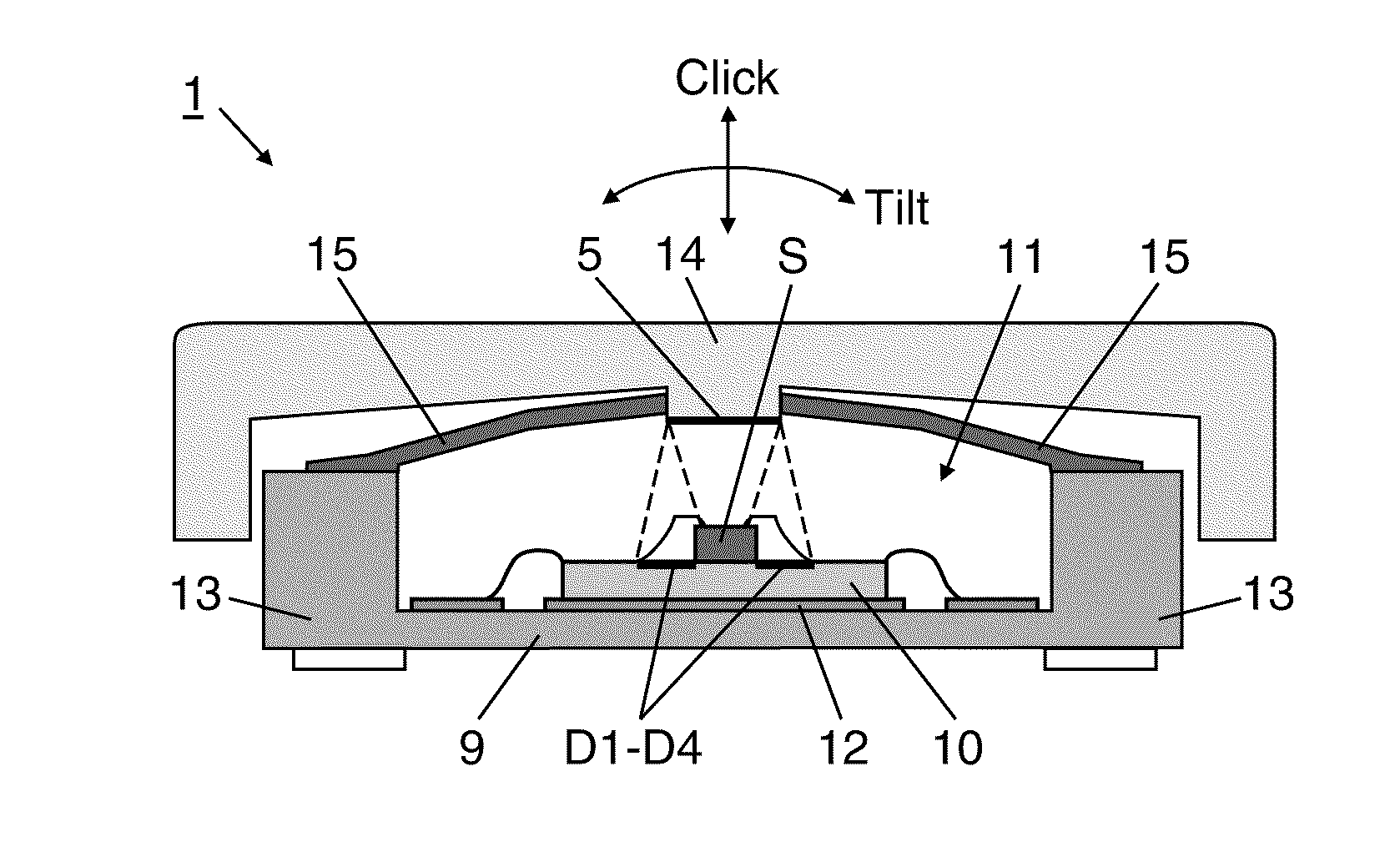 Detection system and method for detecting movements of a movable object