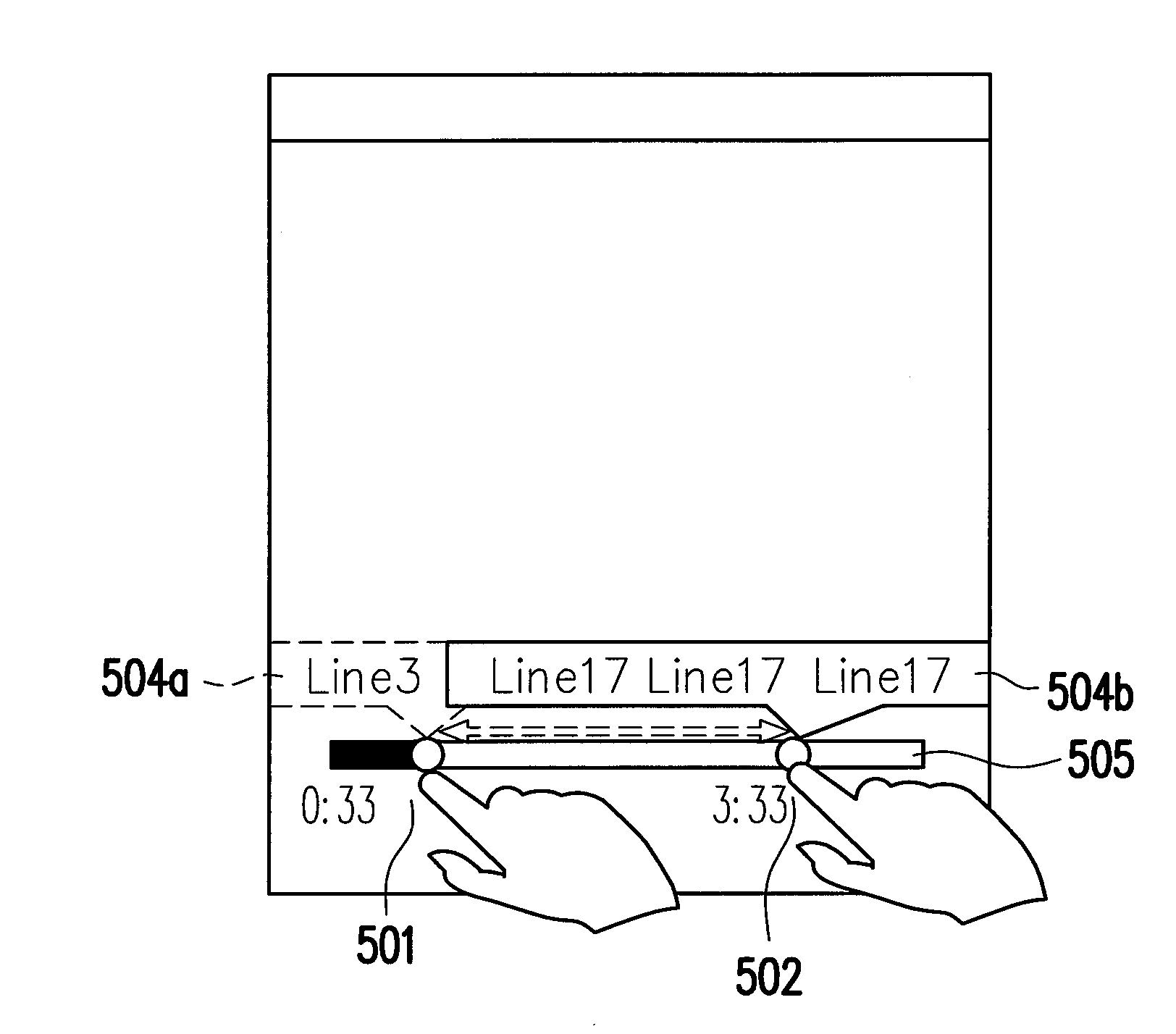 Method of displaying music lyrics and device using the same