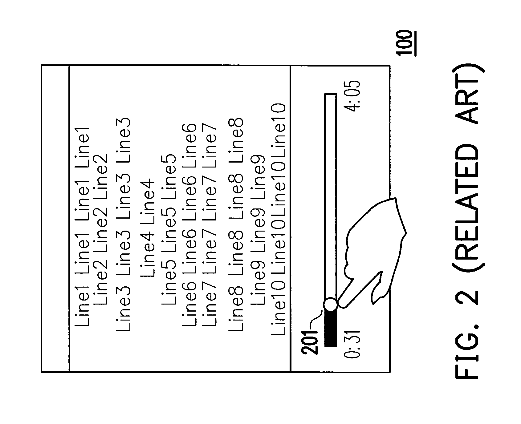 Method of displaying music lyrics and device using the same