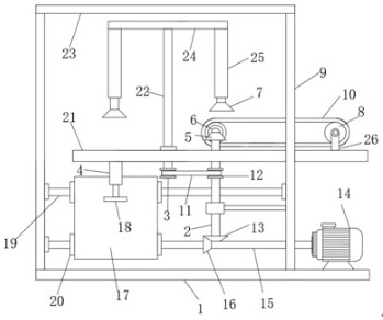 Automatic labeling device for breadcrumb production