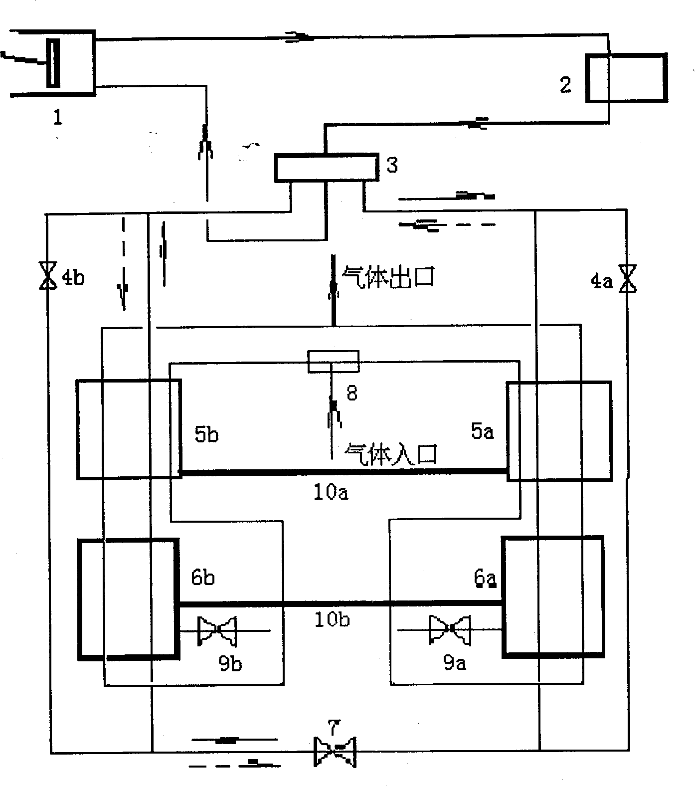 Deep freezing device for effectively separating gas