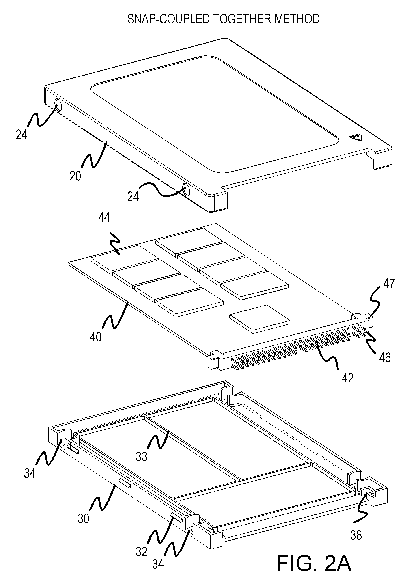 Thin flash-hard-drive with two-piece casing