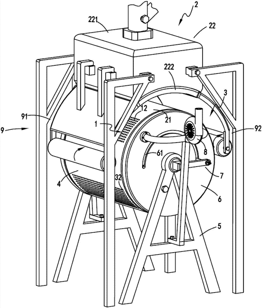 Arc-shaped spray dyeing device