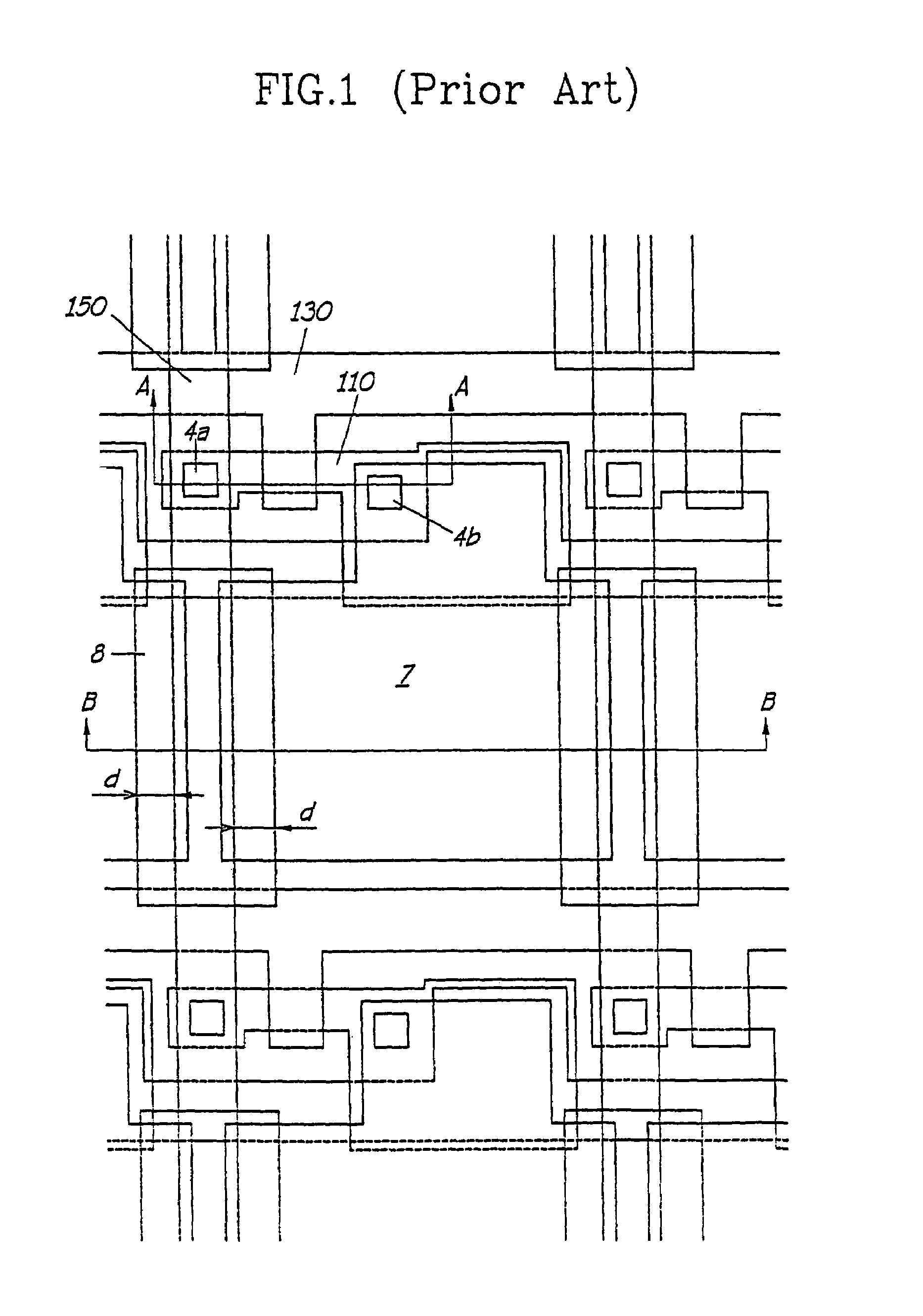 Liquid crystal display wiring pattern having gate lines and storage electrode lines