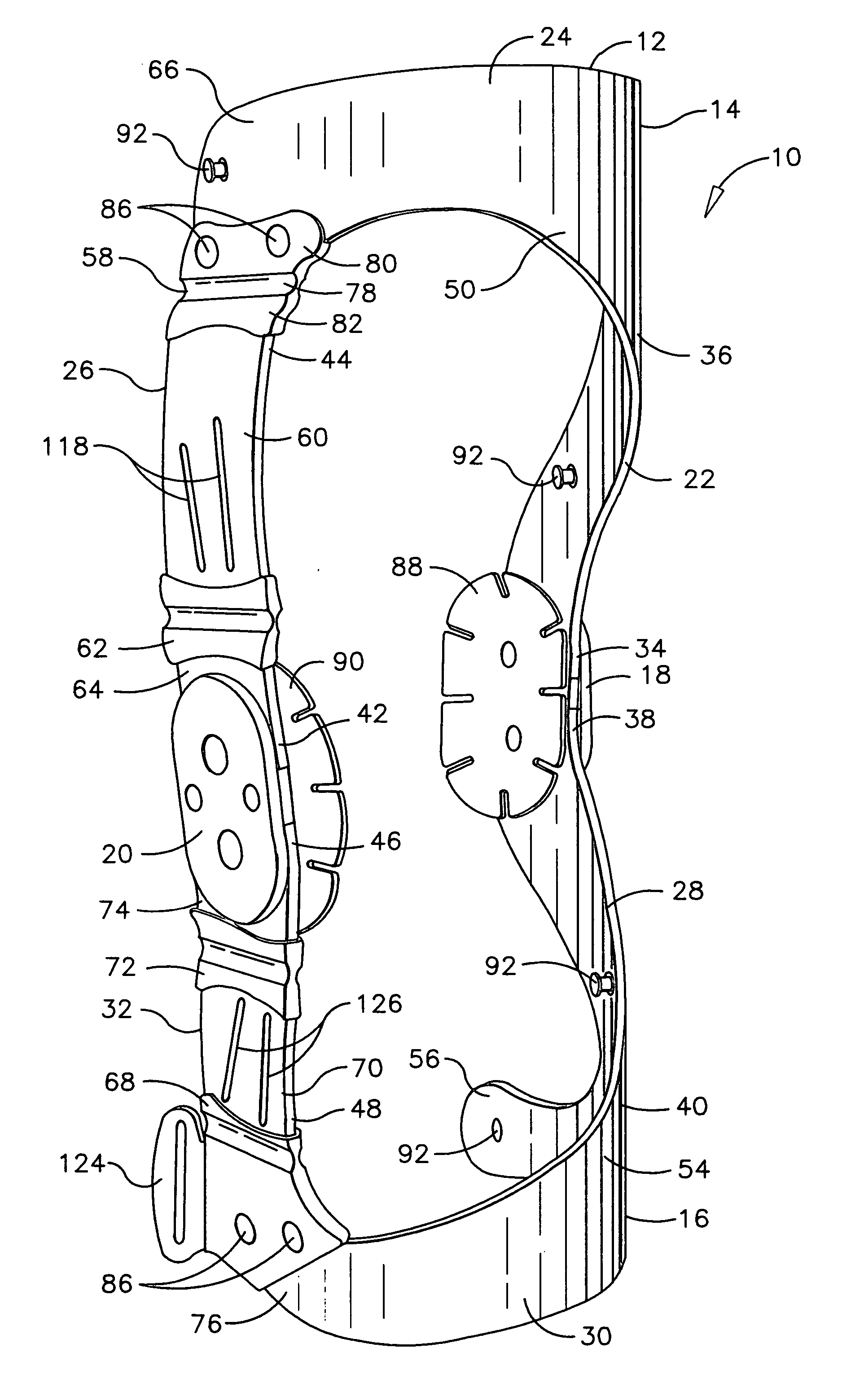 Frame for an orthopedic brace including offset hinges