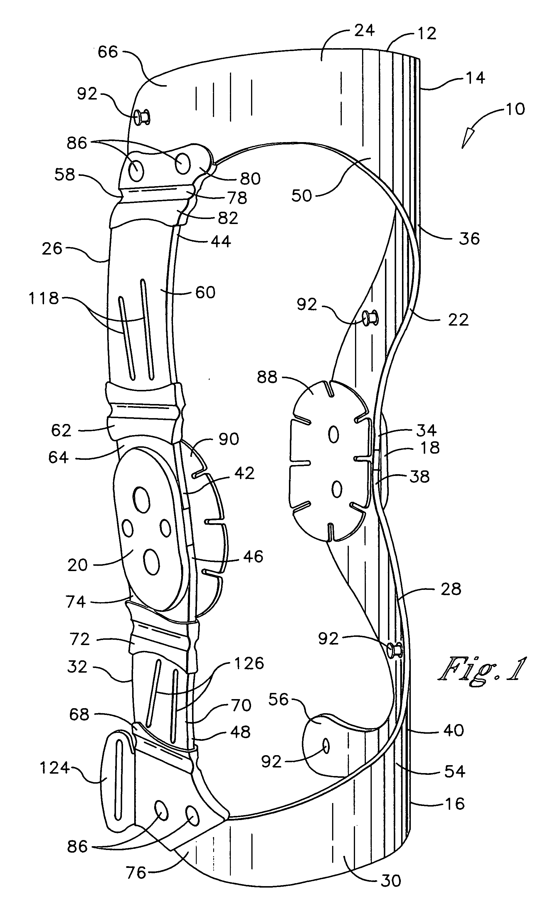 Frame for an orthopedic brace including offset hinges