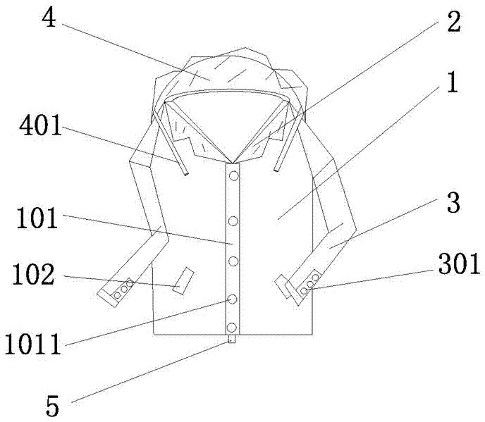 Sweat-smell-preventive occupational work clothes