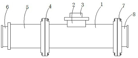 Water meter connecting device with rectifying function