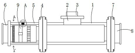 Water meter connecting device with rectifying function