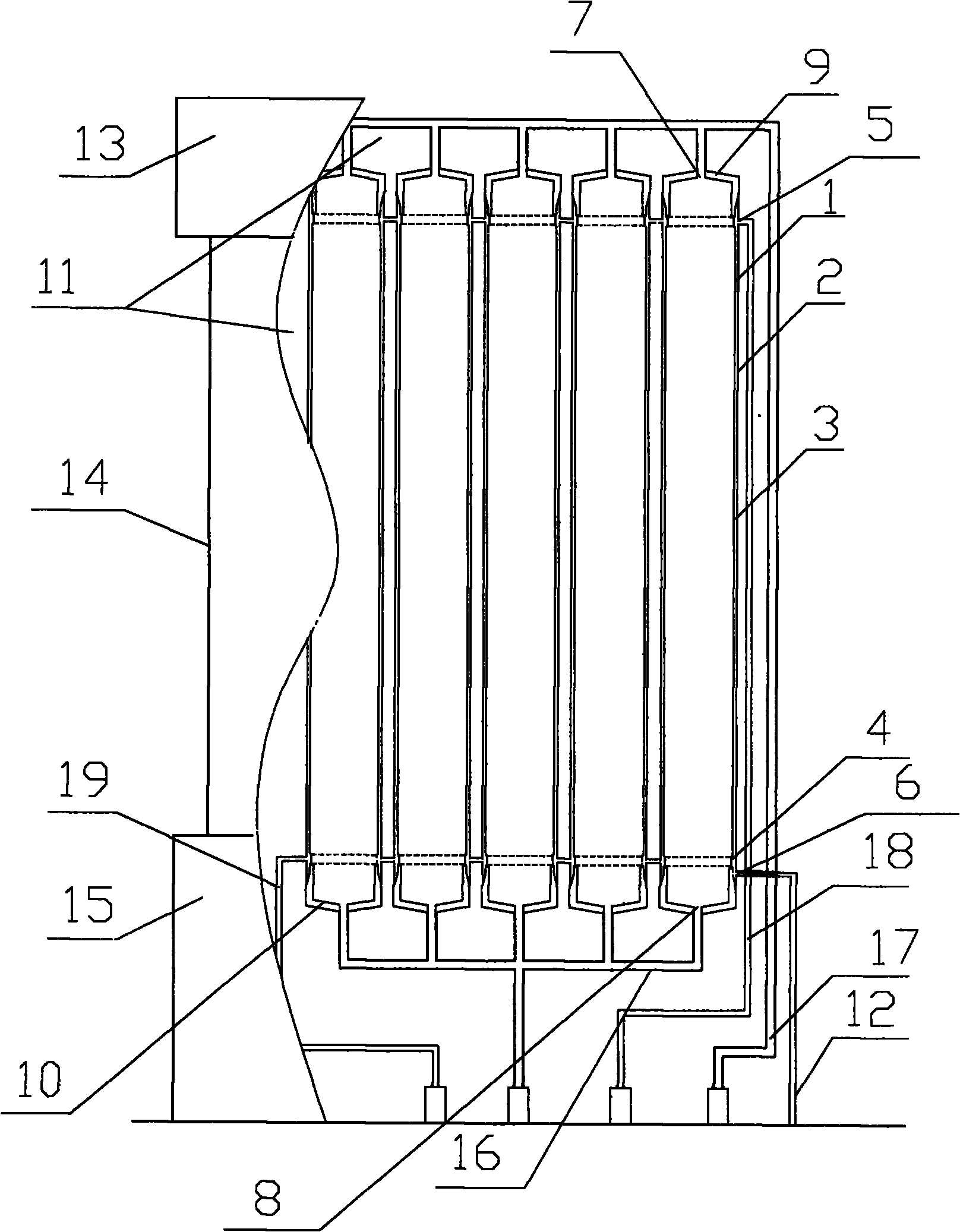 Telescopic connected high-efficiency dual-purpose water tank