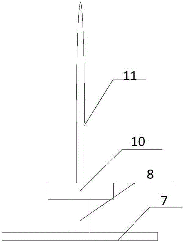 Perforating device for raw bamboo