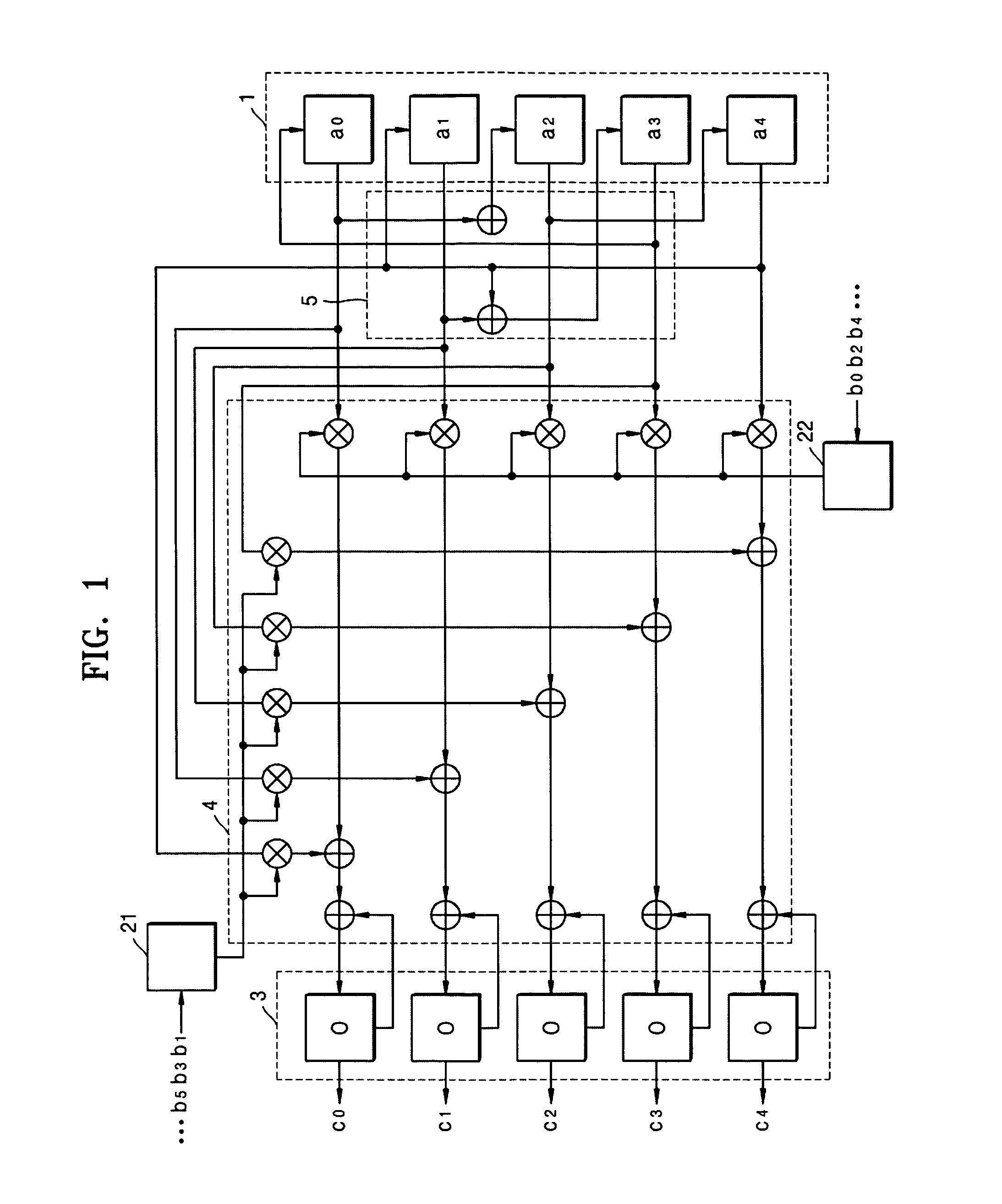 Method and apparatus for performing multiplication in finite field GF(2<sup>n</sup>)