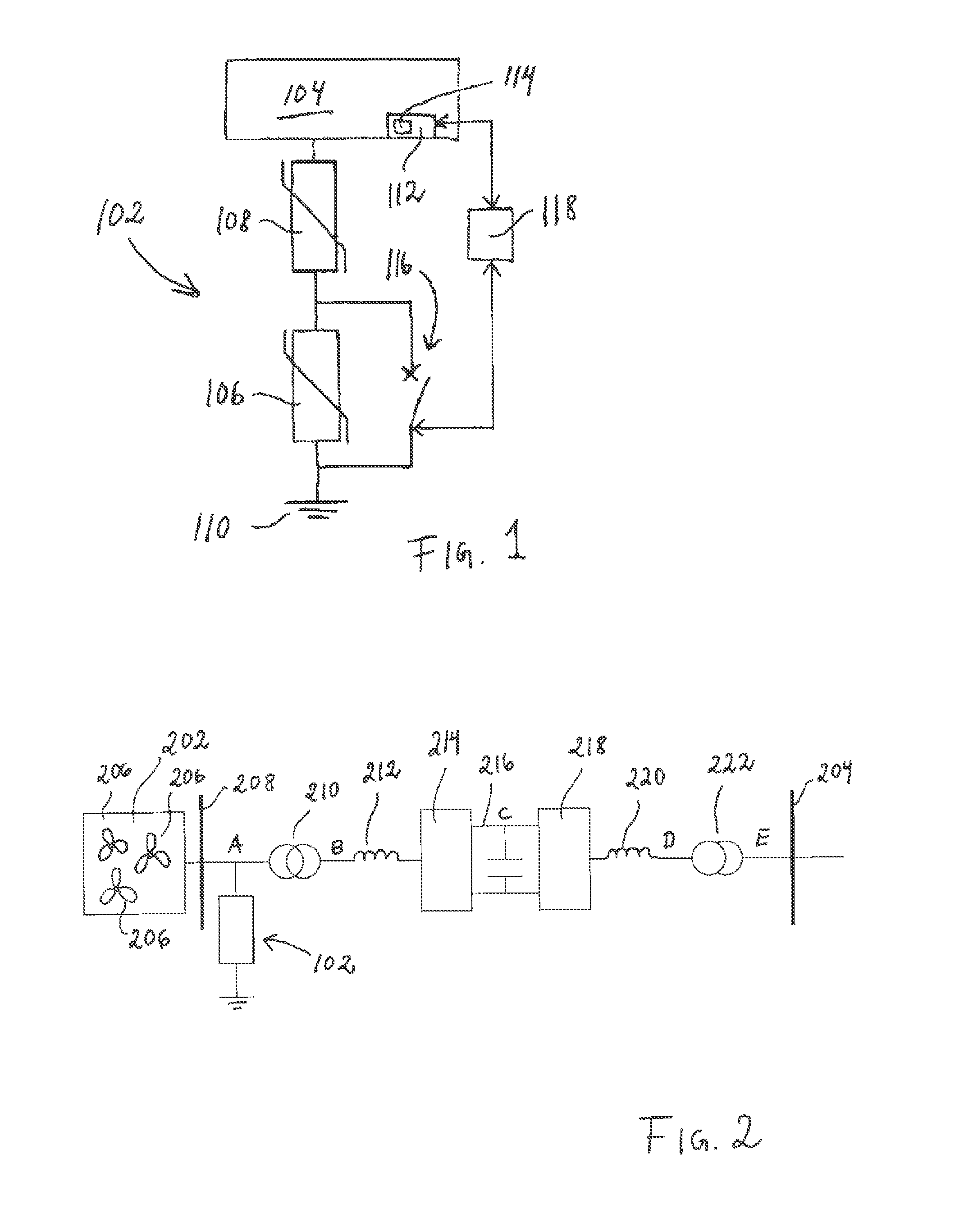 Method and a device for overvoltage protection, and an electric system with such a device