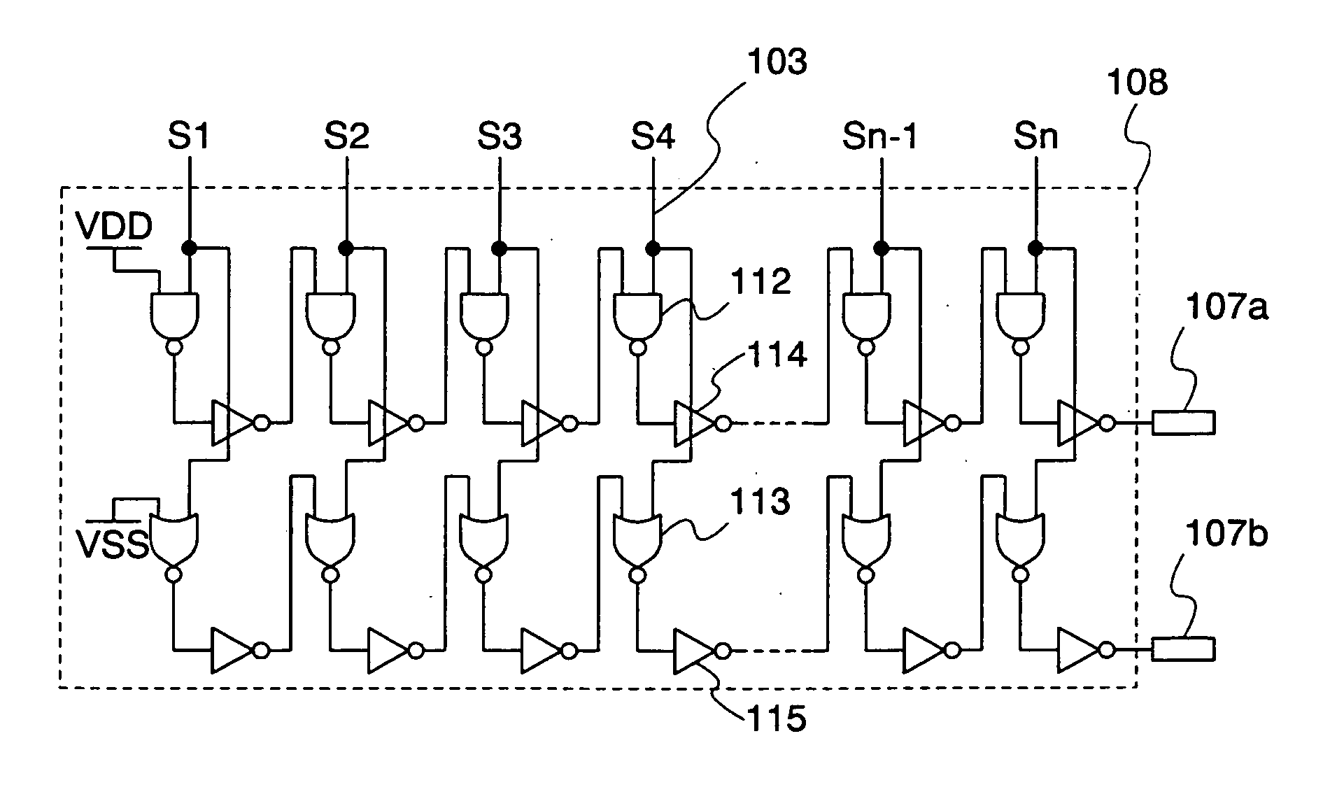 Circuit for inspecting semiconductor device and inspecting method