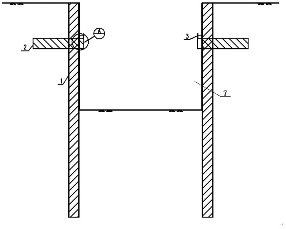 Supporting system with unloading and weight increasing effects and construction method thereof