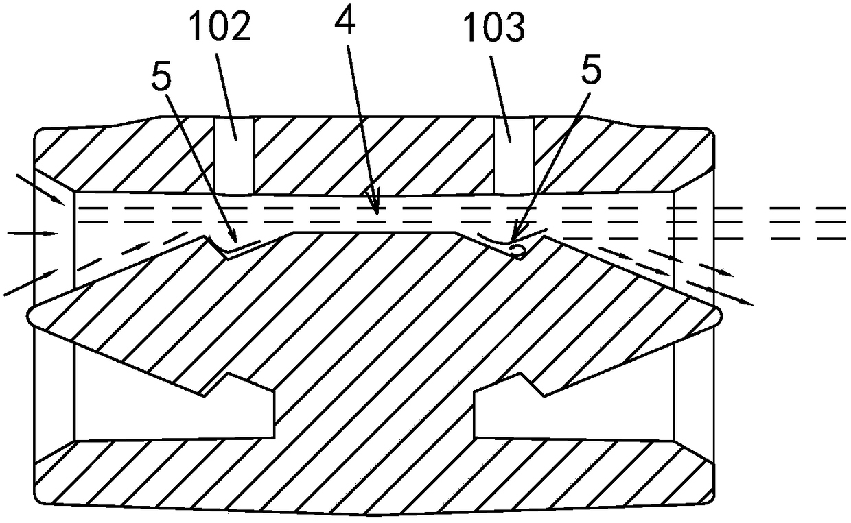 Jet-type flow detection device for medical instruments