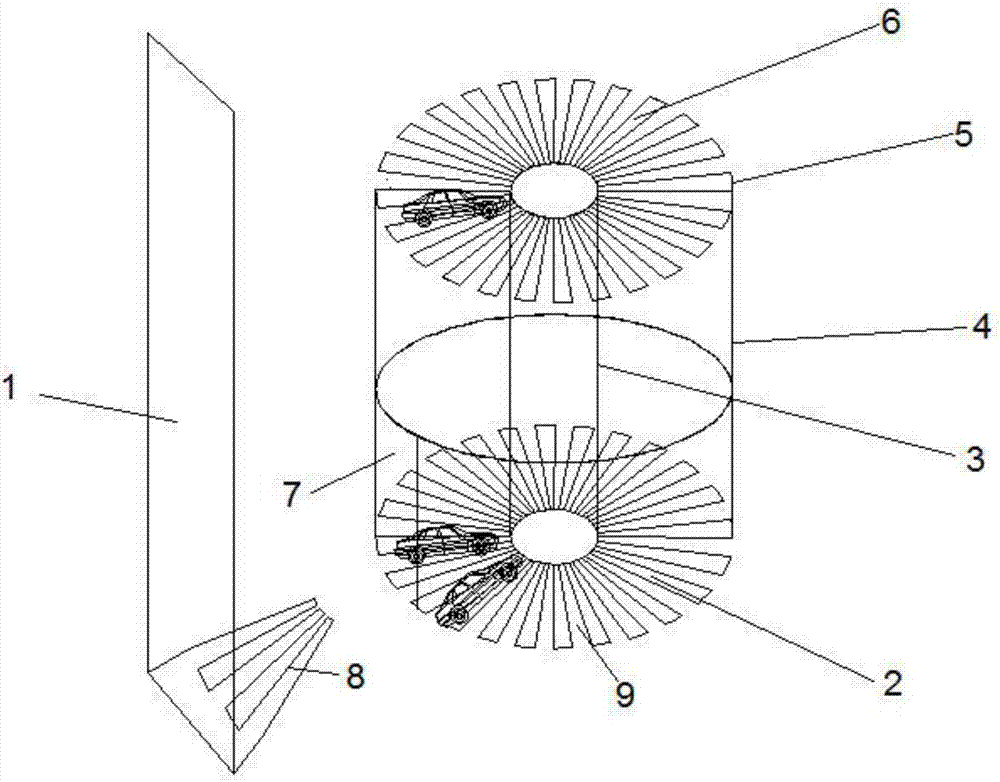 Novel rotary type mechanical parking garage