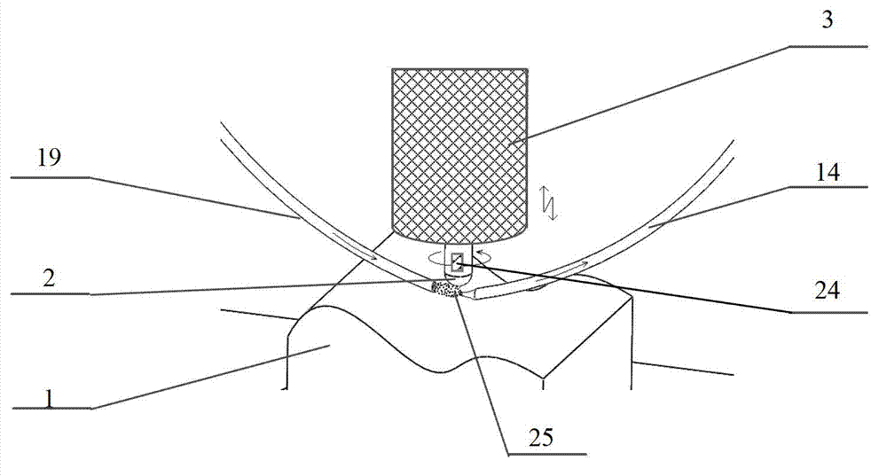 Constant pressure ultrasonic wave aiding magnetorheological finishing method and constant pressure ultrasonic wave aiding magnetorheological finishing device