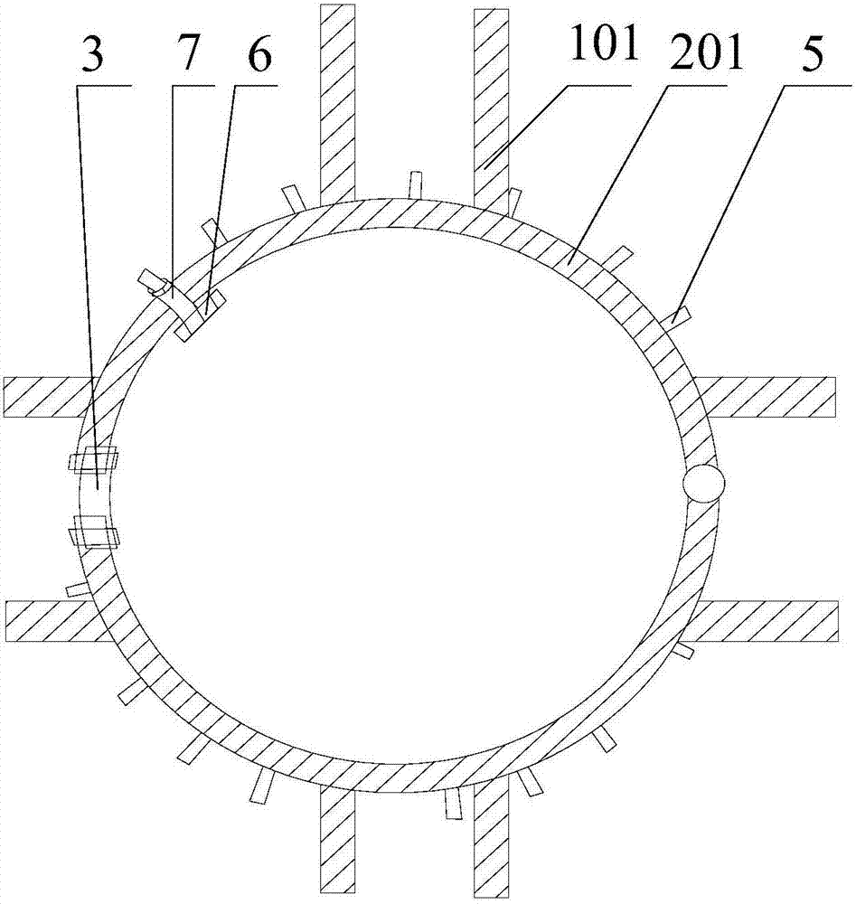 Wellhead fixing device applicable to oil and gas exploitation