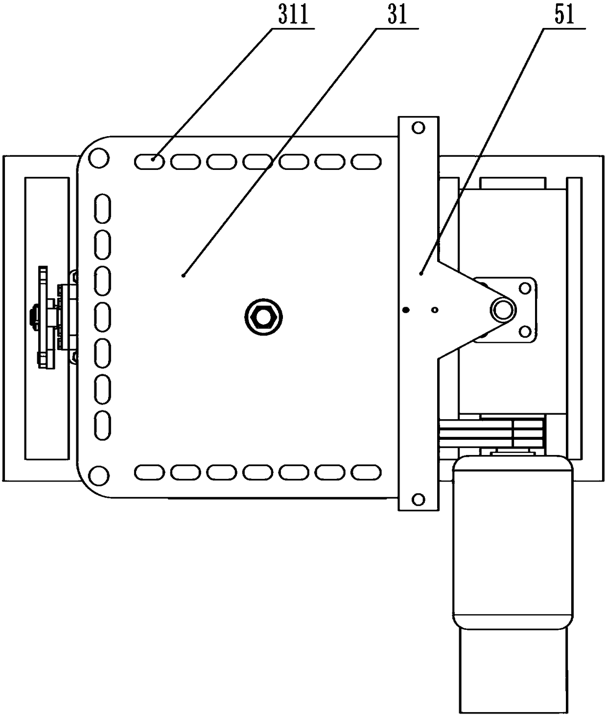 Device for forming opening in pistachio and capable of performing feeding based on vibrating disk