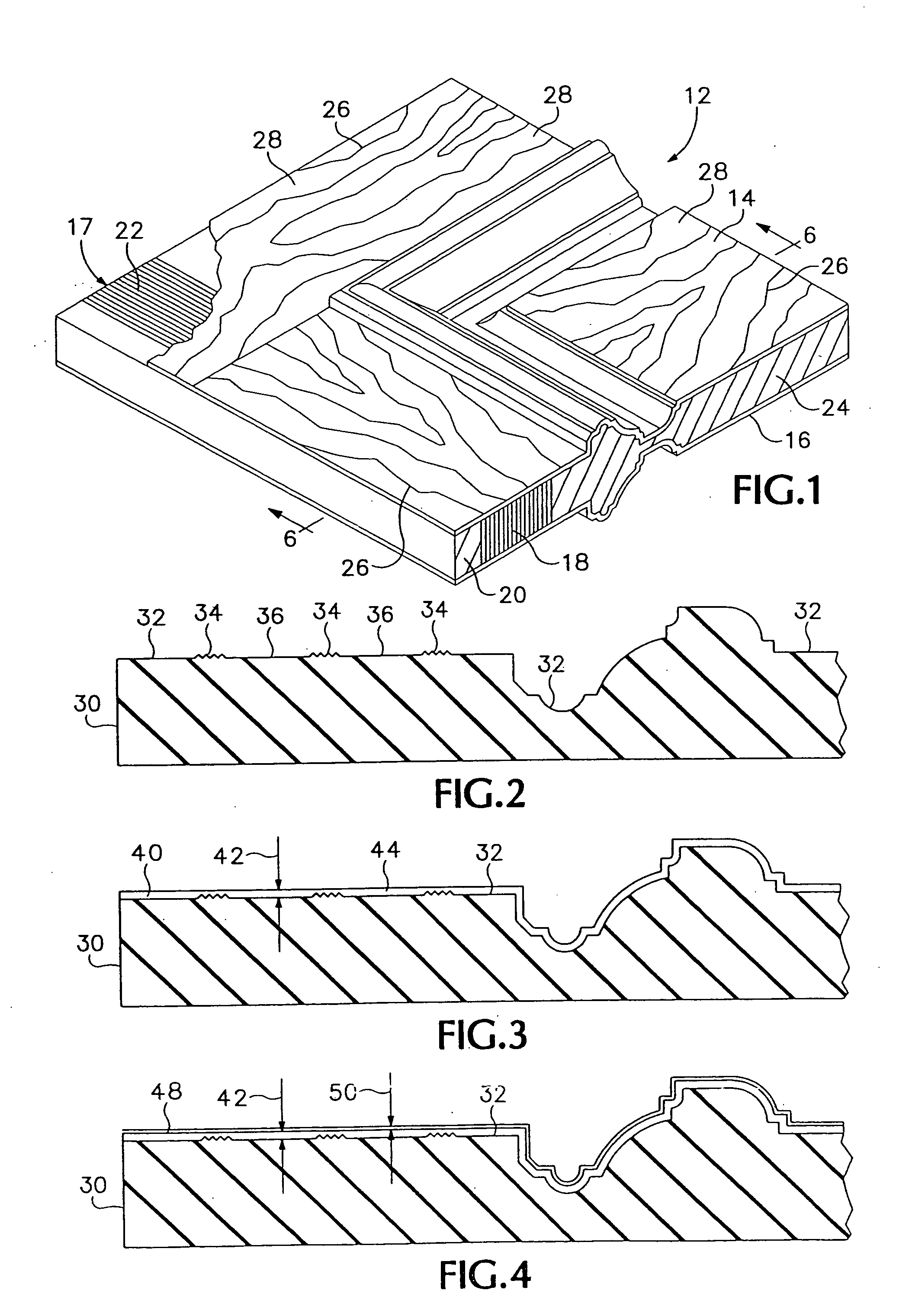 Articles of composite structure having appearance of wood