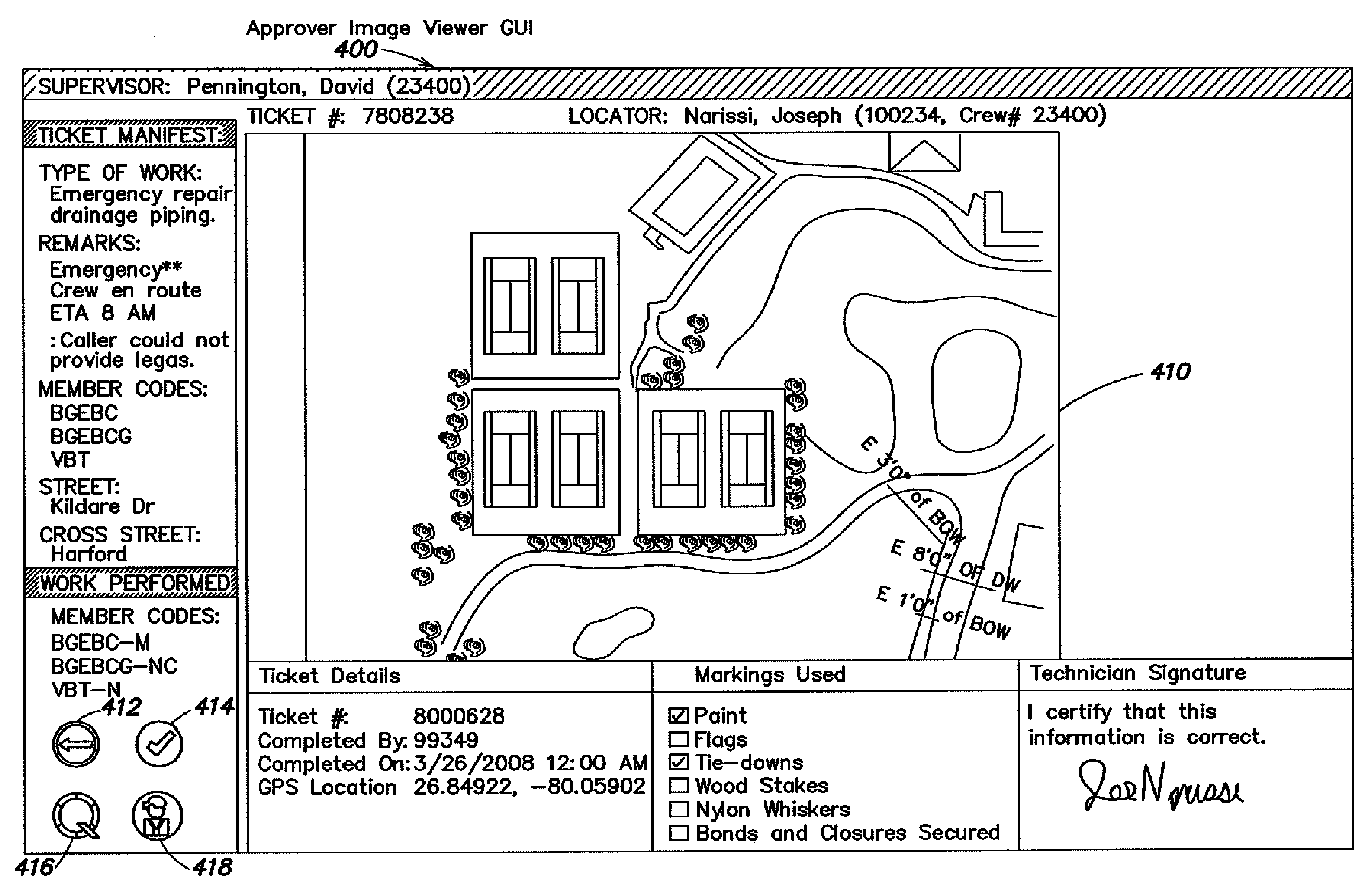 Ticket approval system for and method of performing quality control in field service applications