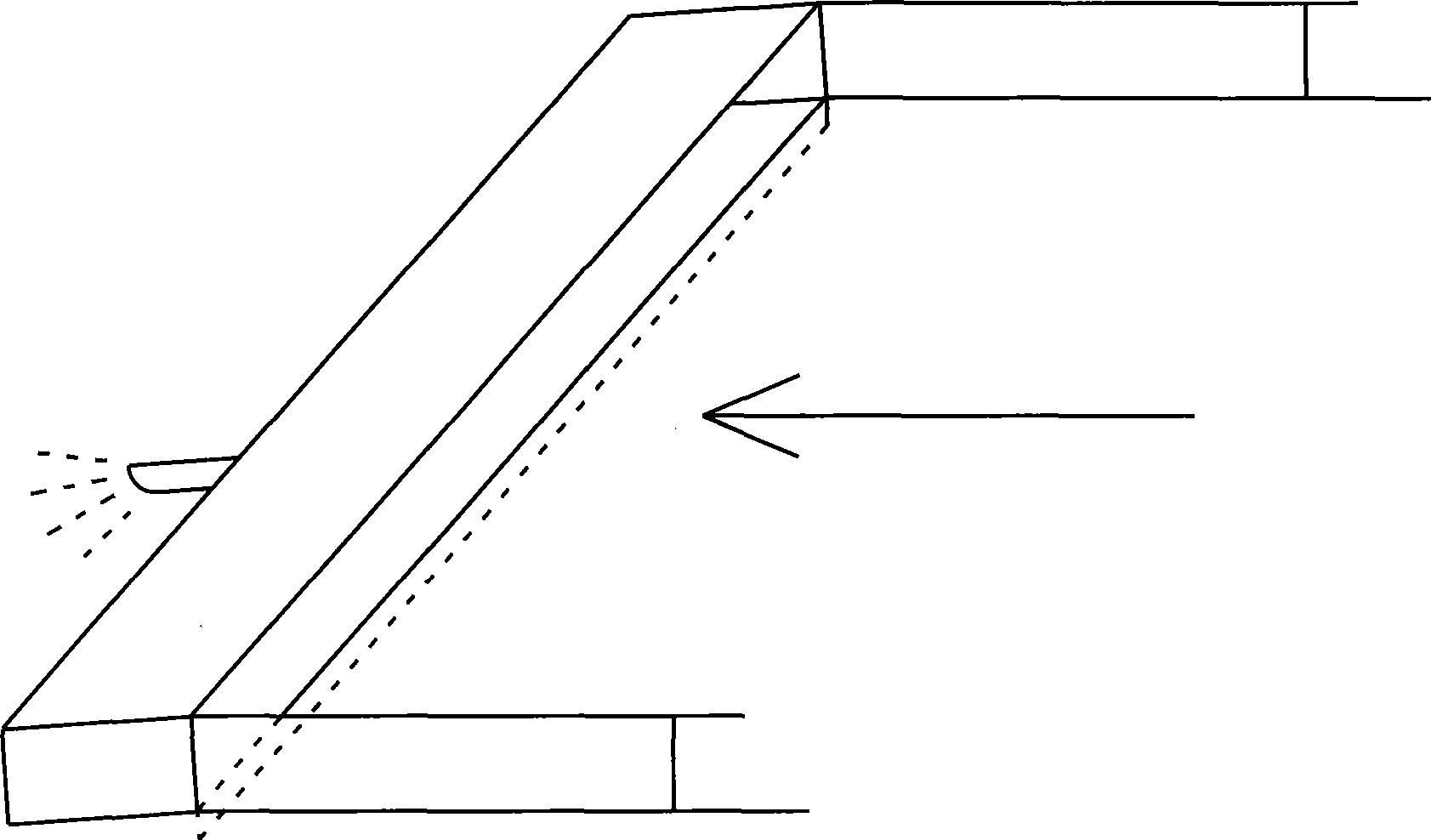 Apparatus for establishing urban water-through surface water collection effect test