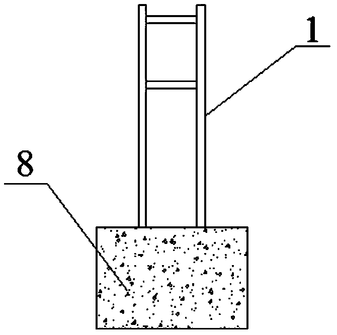 Overhang protective device of pipelines in pit slot excavation process and construction method thereof