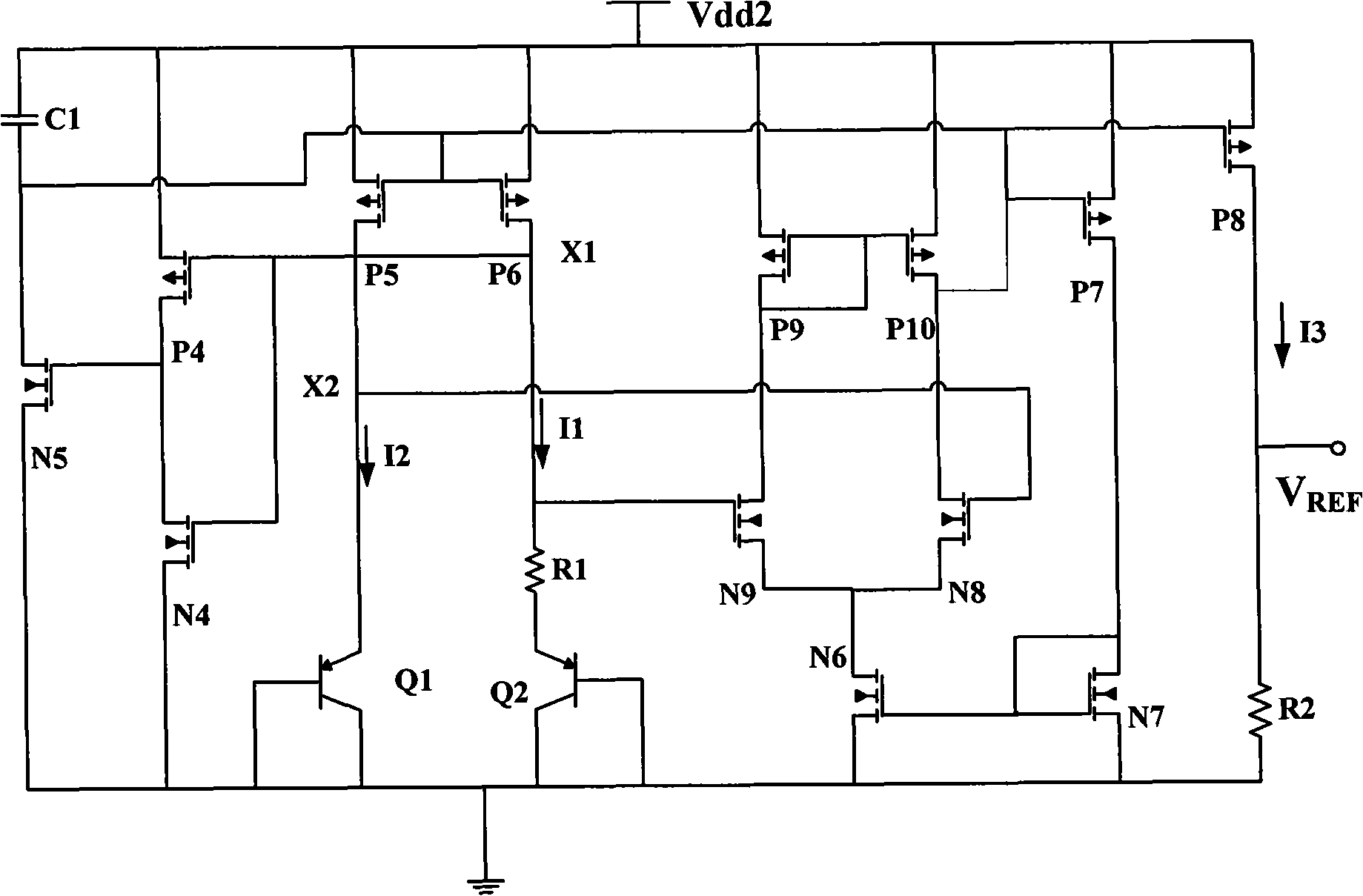 Low voltage CMOS current source