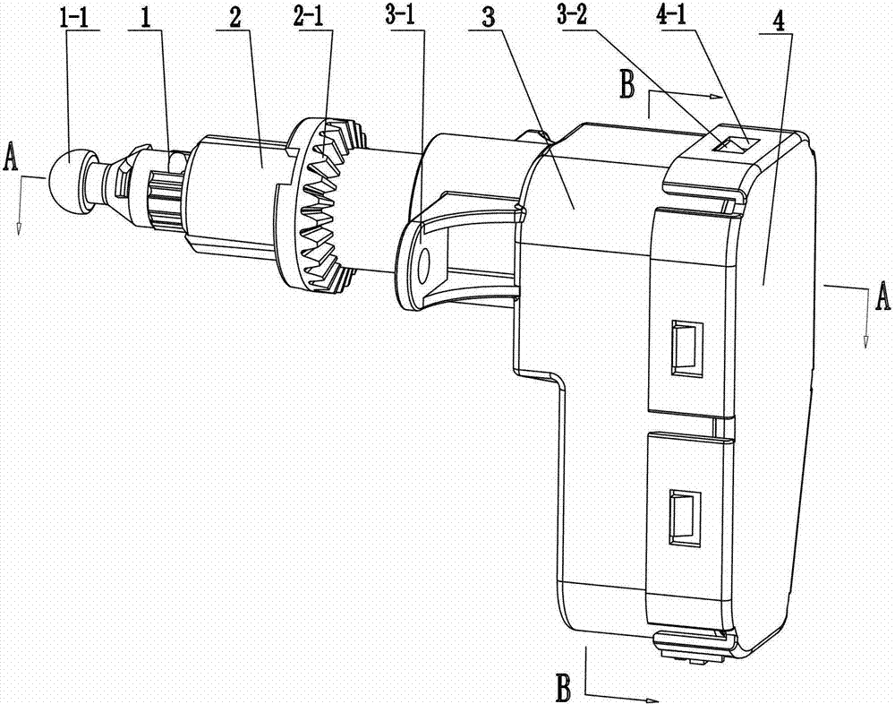 Built-in dimming motor device of automobile headlamp