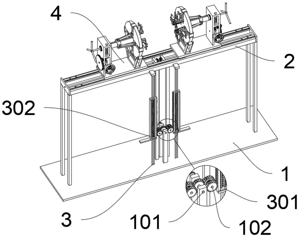 Production clamping device for mechanical equipment and clamping process thereof