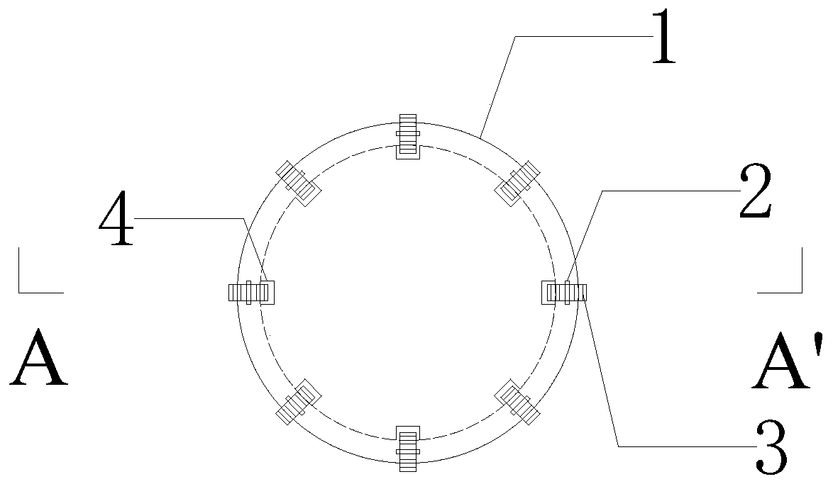 Crawler type injection device used for thick-wall concrete cylindrical foundation sinking