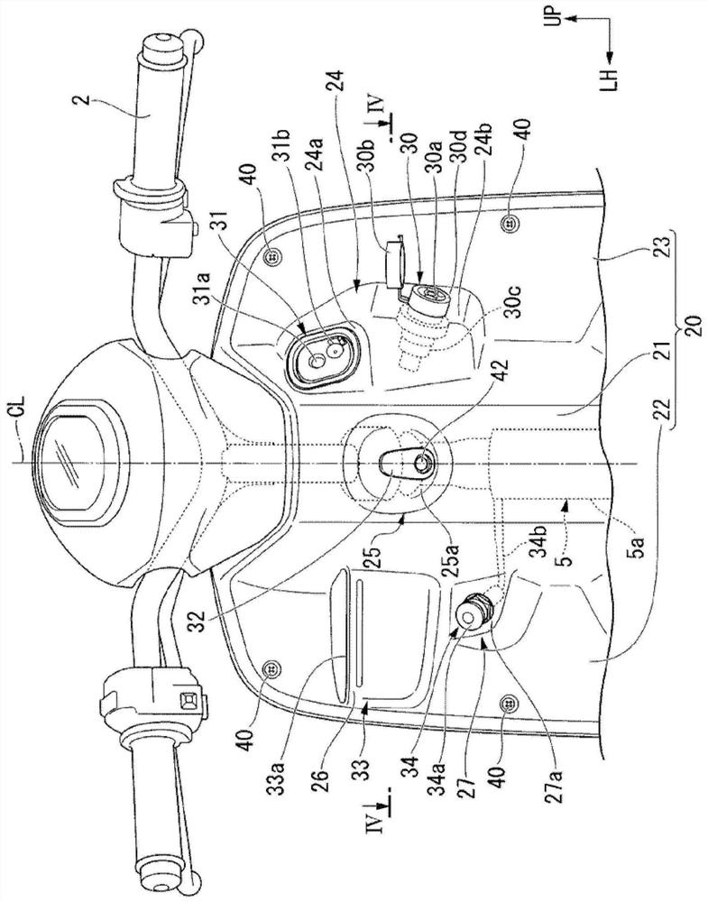 Vehicle body front part structure of saddle riding type vehicle