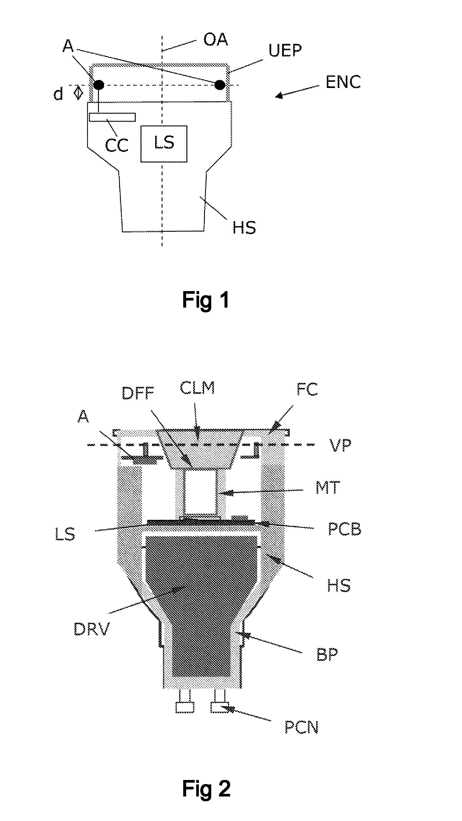 Lighting device with built-in RF antenna