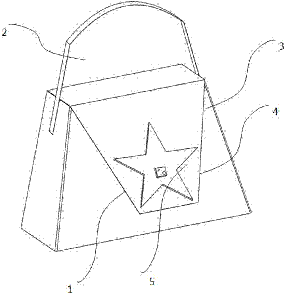 Ornament-replaceable lady's handbag with reminding function, and using method of lady's handbag