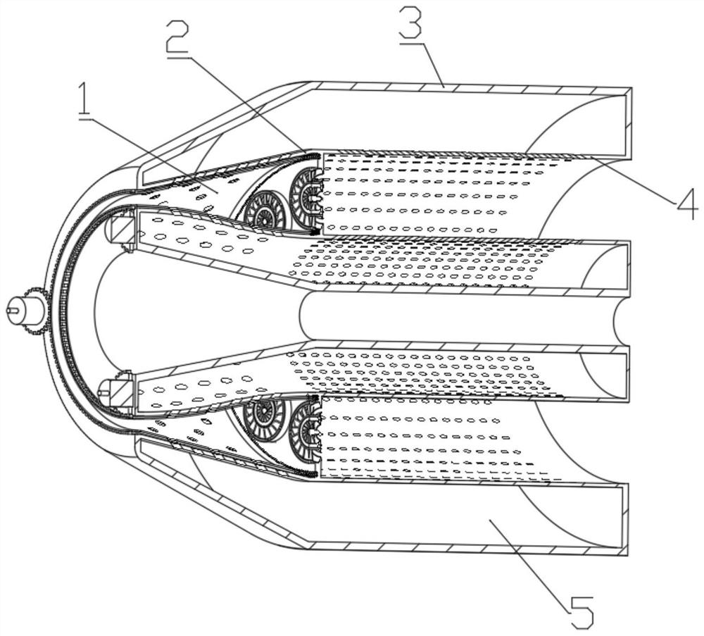 Diffuser structure with adjustable deflation scheme and application