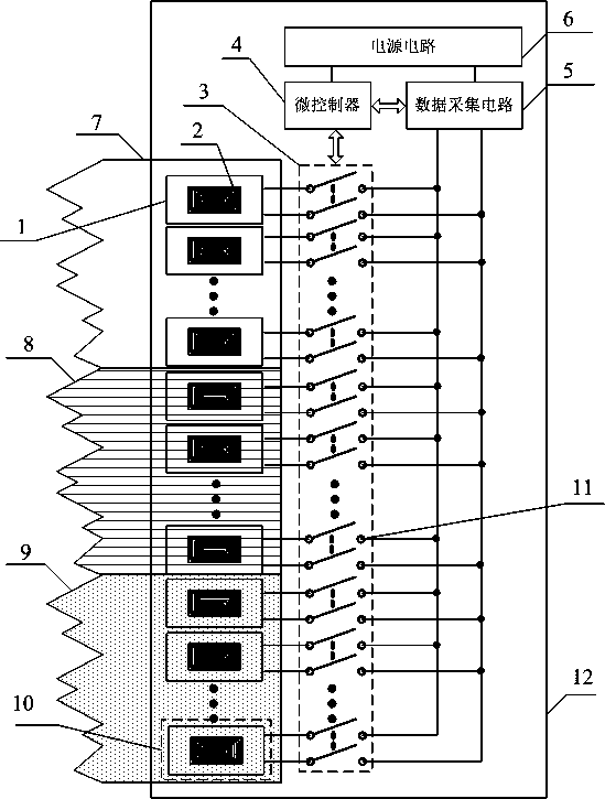 Ice layer thickness measuring device based on piezomagnetic materials