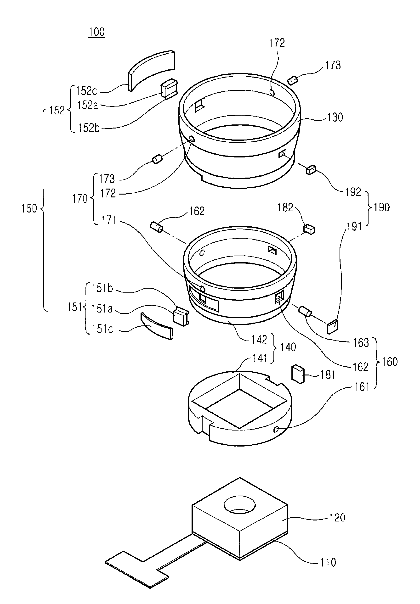 Optical image stabilizer for camera lens assembly