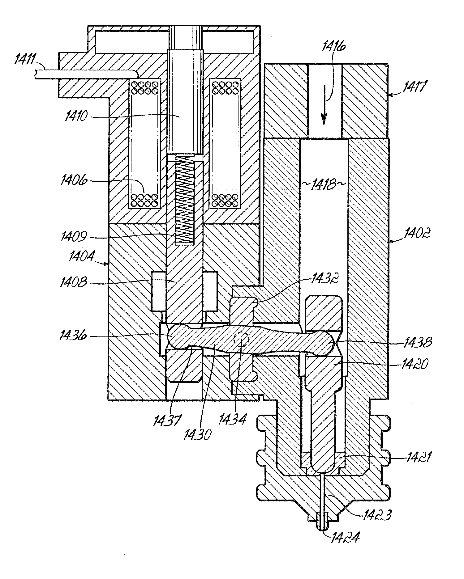 A dispenser having a pivoting actuator assembly