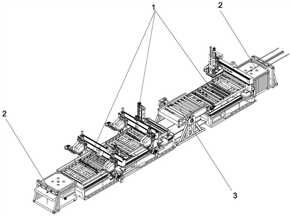 Full-automatic filter plate processing production line