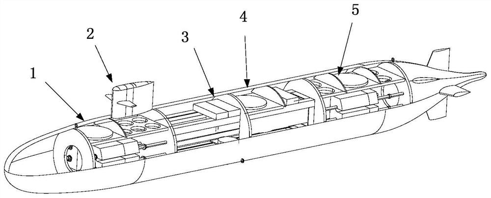 Watertight boat body test model device capable of adjusting gravity center inertia with high degree of freedom