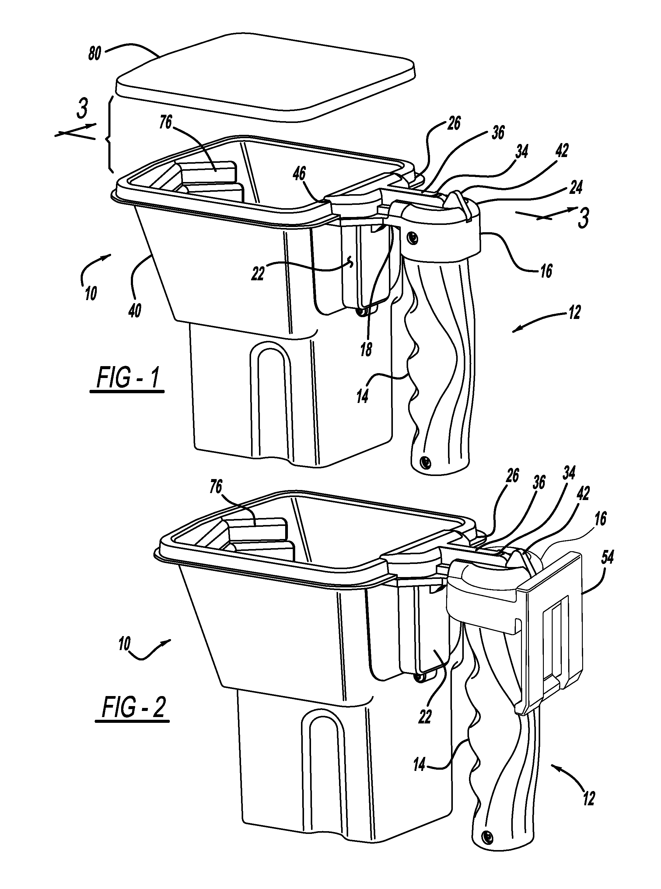 Detachable Handle for a Portable Paint and Brush Container