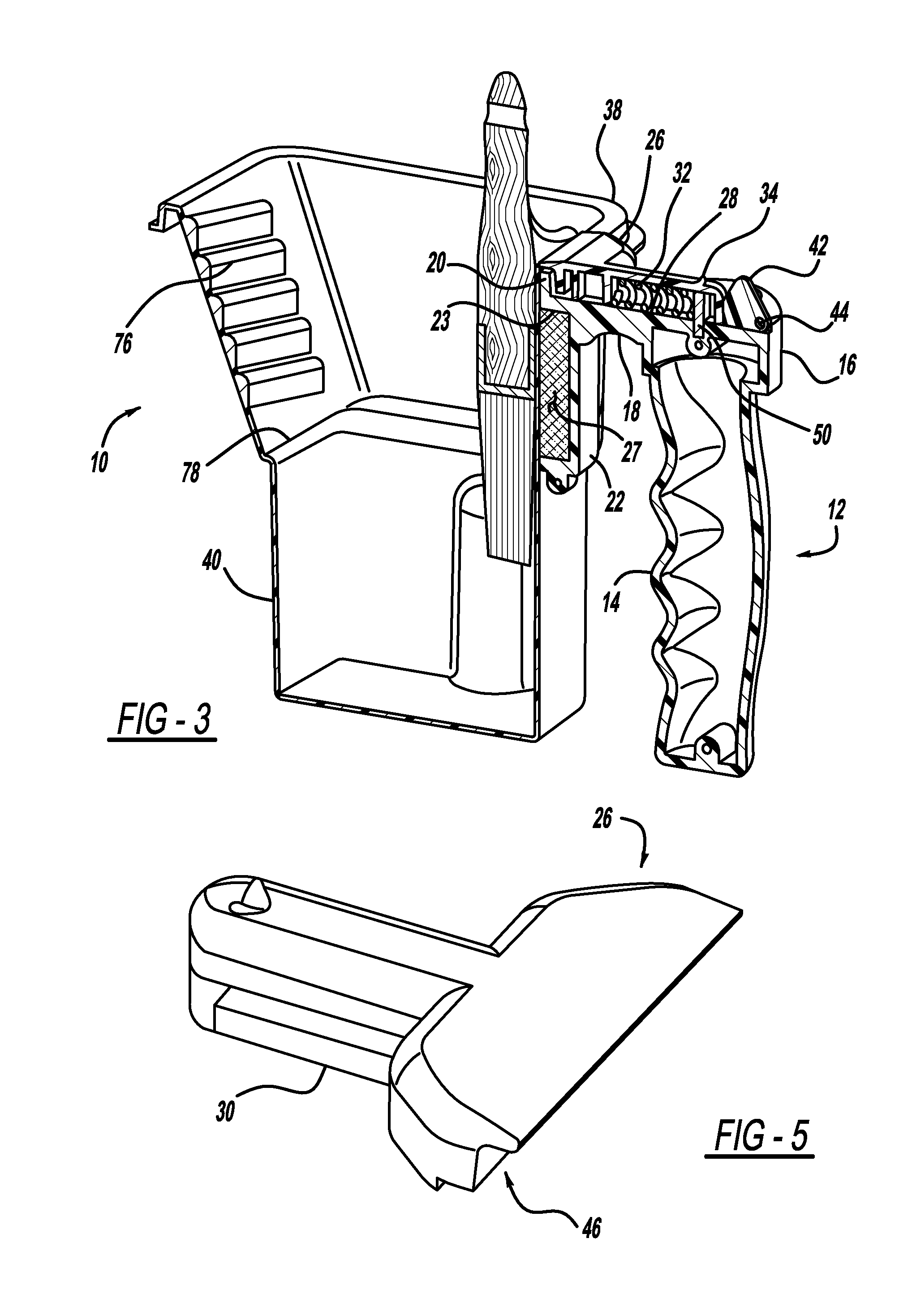 Detachable Handle for a Portable Paint and Brush Container