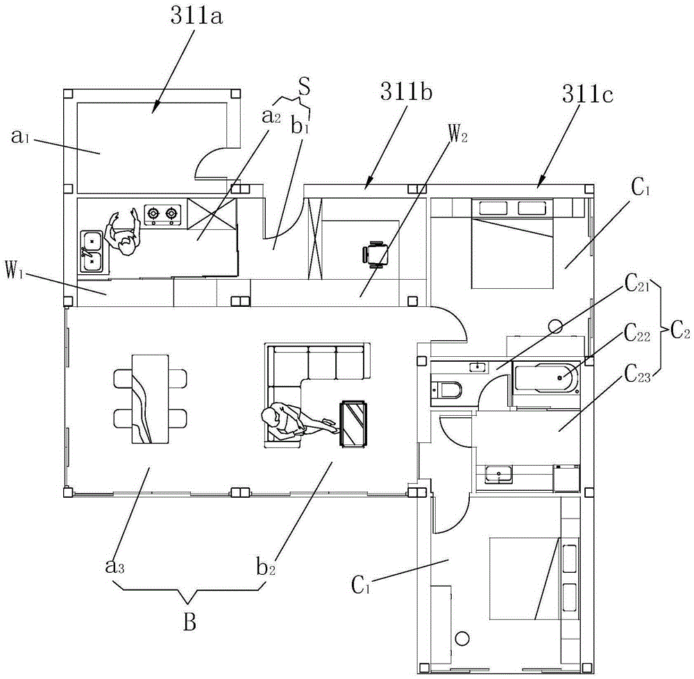 Sea human habitation system and construction method thereof