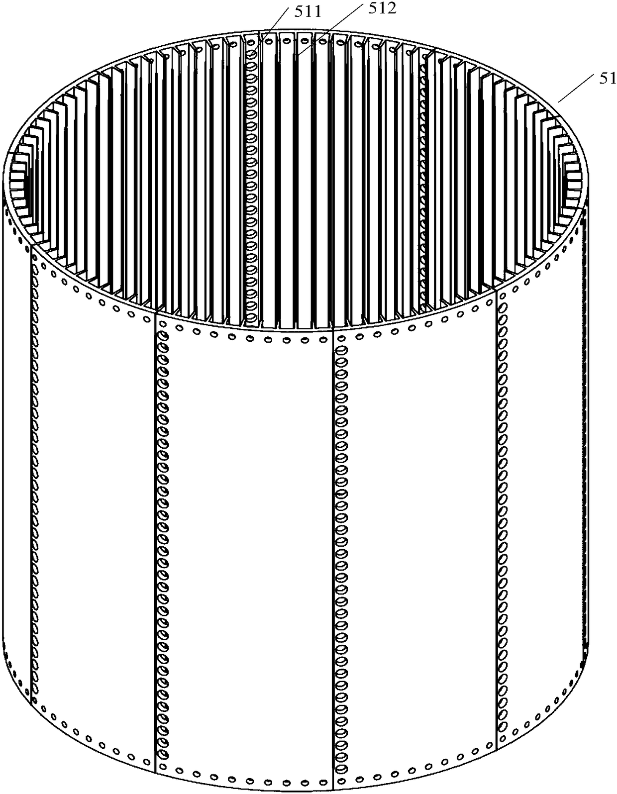 An optical fiber core butt matrix structure