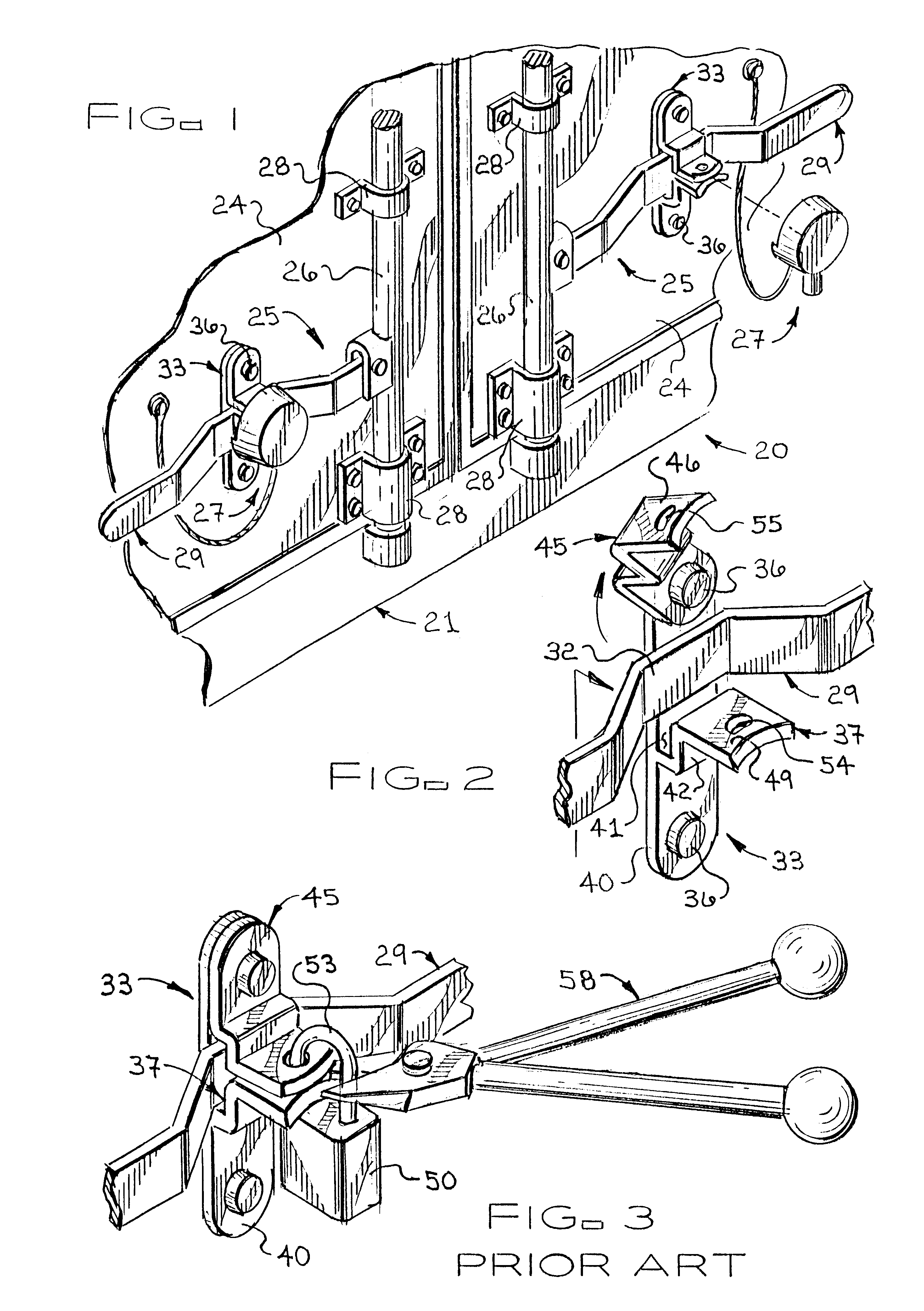 Semitrailer cargo door locking system