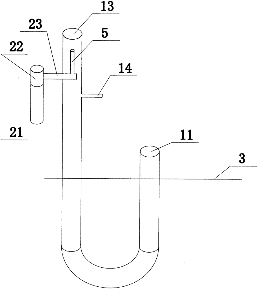 Straight-through vacuum pipe ground cold air taking device