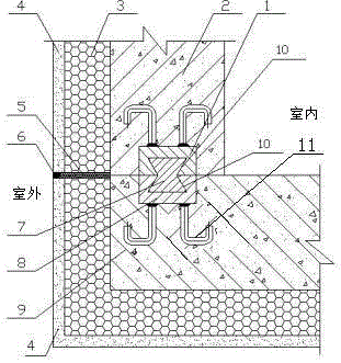 Double-dovetail assembly building anti-shock connection structure