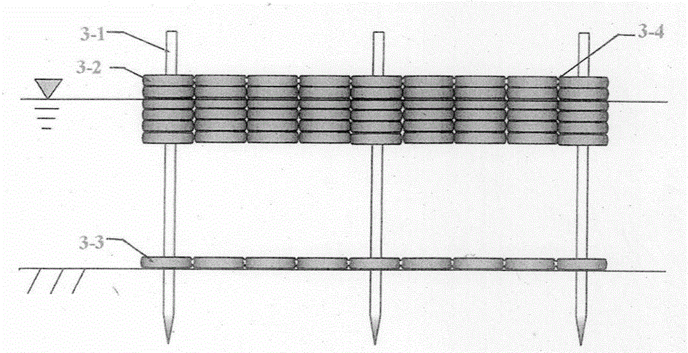 Applicaton method of scrap tires in process of steadily converting alga type lake into grass type lake