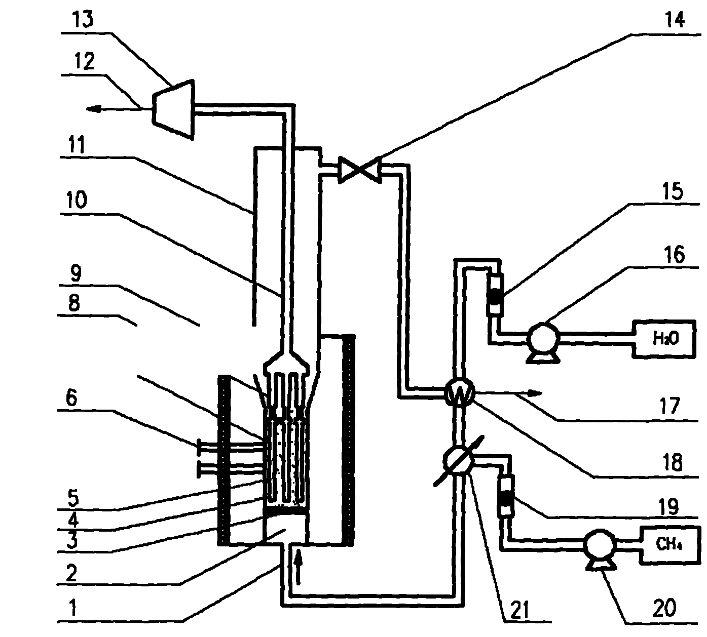 Method for producing hydrogen through coupled catalytic reforming and membrane separation reaction, and device thereof